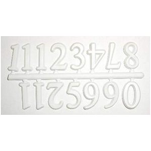10 Jogos de números Arábicos P (10mm) - Branco