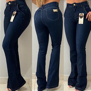 Calça Flare Azul Escuro