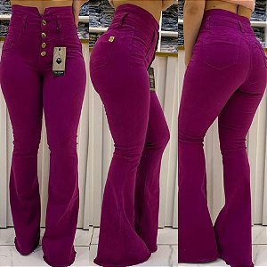 Calça Flare cor Fúcsia