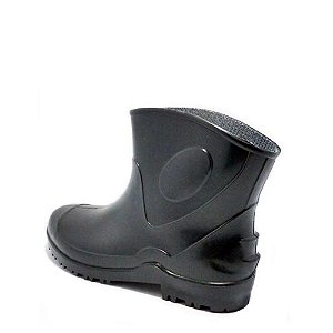 Bota PVC Preta Cano Extra Curto Work