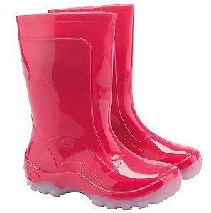 BOTA DE PVC NIEVE INFANTIL  - PINK LEITOSO COM FORRO