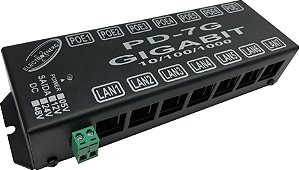 Injetor Poe 7 Portas Gigabit 10/100/1000 5 - 48VDC