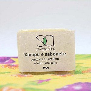 Xampus Sólido Abacate e Lavandin (cabelos e peles secos) 100g