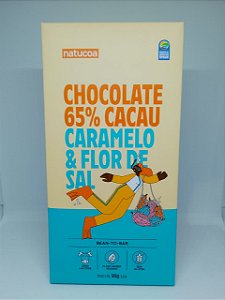 Chocolate 65% cacau, caramelo e flor de sal 90 g