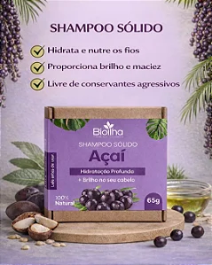 Shampoo sólido de açaí 65 g