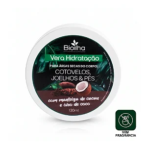Creme para áreas secas com manteiga de cacau e óleo de coco 130 mL