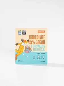 Chocolate 65% cacau, caramelo e flor de sal 60 g