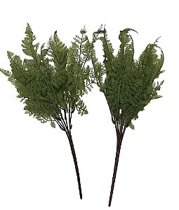Buque Ramo De Samambaia Artificial 47cm Kit C/ 2