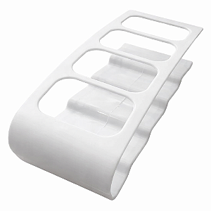 Suporte Para Controles - Com 4 Divisões - Para Controles Remotos De Tv E Ar Condicionado - Cor Branco