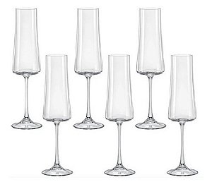 Jogo 6 Taças Champanhe Espumante Sommelier Luxo Em Cristal