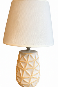 Abajur De Mesa Com Cúpula Branco - Luminária 34 x 20 cm