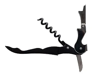 Abridor de Garrafa de Vinho - Saca Rolhas Aço Inox Profissional