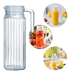 Jarra 1 Litro Com Tampa Para Água /Suco - Vidro Grosso Com Alça