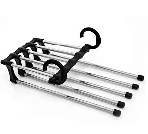 Cabideiro Dobrável 5 em 1 de Roupas em Inox 20 cm x 31 cm