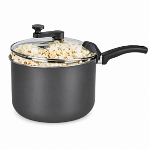 Panela de Pipoca Profissional 4,5L Antiaderente com Tampa de Vidro – Grafite