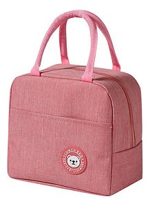 Bolsa Térmica Porta Marmita Unissex Lanche Bebida Mamadeira Rosa