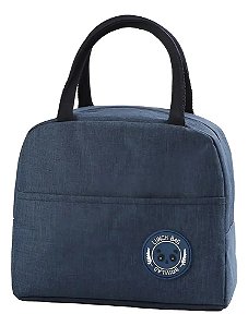 Bolsa Térmica Porta Marmita Unissex Lanche Bebida Mamadeira Azul