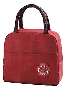 Bolsa Térmica Porta Marmita Unissex Lanche Bebida Mamadeira Vermelha