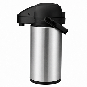 Garrafa Térmica Inox 1 Litro Com Bomba de Pressão Conserva Quente e Frio