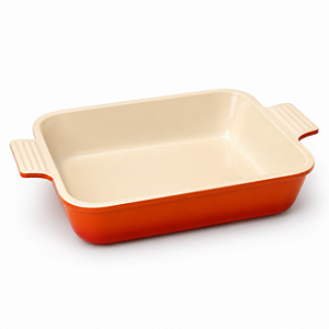 Forma Retangular Antiaderente Cerâmica Laranja 25 Cm Forno