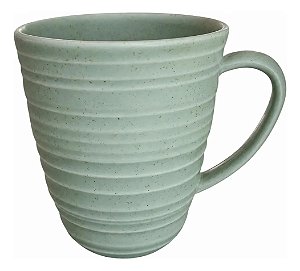 Caneca Cerâmica Premium Café Chá Design Moderno Texturizada Verde