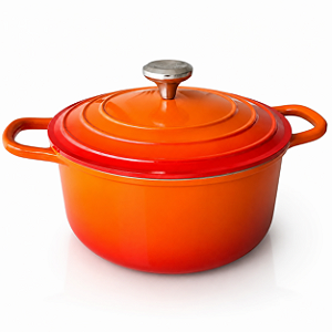 Panela Caçarola 24cm 4,5L Antiaderente Revestimento Cerâmico Laranja