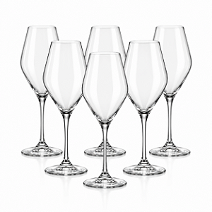 Jogo 6 Taças para Champanhe Bohemia Loxia Cristal com Titânio 510 ml