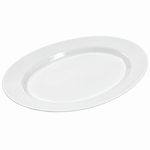 Travessa Oval de Vidro Branco 35 cm - Prato Oval