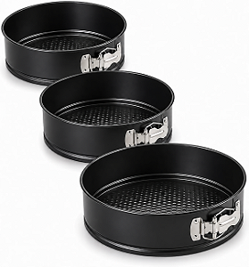 Kit 3 Formas Redondas Antiaderentes com Fundo Removível – 24, 26 e 28 cm