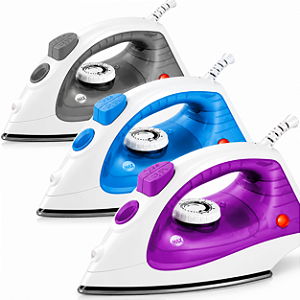 Ferro de Passar Roupa a Vapor 1500W com Base de Cerâmica Antiaderente 220V