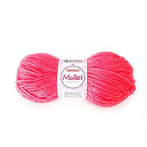 Lã Mollet Círculo 40gr Cor 0784 Rosa Neon