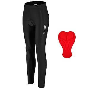 Calça Ciclismo Com Forro Espuma Bike Unissex Uv50+ Fitness