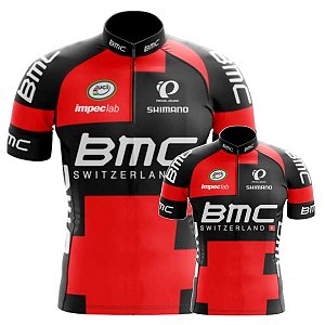 Conjunto Camisa Ciclismo BMC Pai E Filho Esportiva Uv Mtb