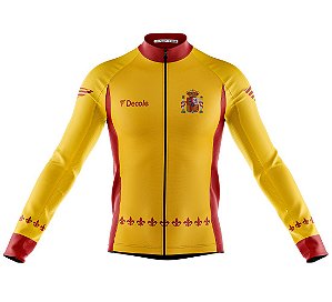 Camisa Ciclismo Copa Espanha Manga Longa Decole Uv Bike Mtb