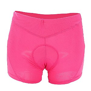 Shorts Feminino Forro Espuma D60 Bicicleta Esportiva Poliéster