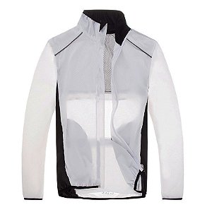 Jaqueta Corta Vento Branca Confortavel Ciclismo Esporte Ziper