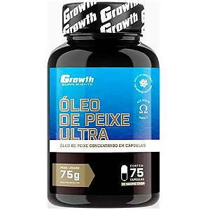 Óleo de Peixe Ultra Concentrado - Ômega 3 - 75 Cápsulas - Growth Supplements