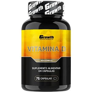 Vitamina D 5mcg - 75 Cápsulas - Growth Supplements