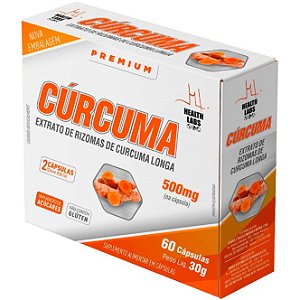 Cúrcuma (500mg) - Com Curcumina - 60 Cápsulas - Health Labs
