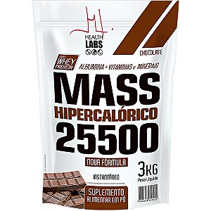 Hipercalórico Mass 25500 - Pacote 3kg - Health Labs