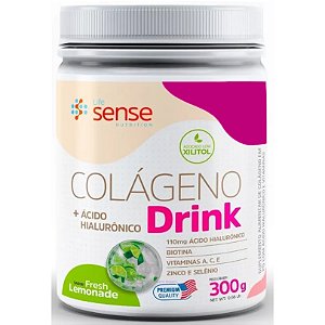 Colágeno Hidrolisado Drink + Ácido Hialurônico Pote 300g - Life Sense Nutrition