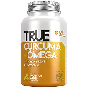 True Cúrcuma + Ômega 3 (Lipossomal) - 120 Cápsulas - True Source