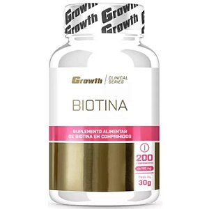 Biotina - 200 Comprimidos - Growth Supplements