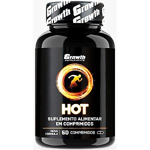 Hot Termogênico - 200mg Cafeína - 60 Comprimidos - Growth Supplements