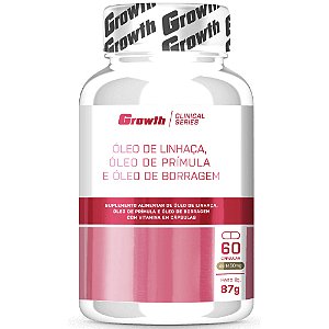 Óleo de Linhaça / Óleo de Prímula / Óleo de Borragem - 60 Softgel - Growth Supplements