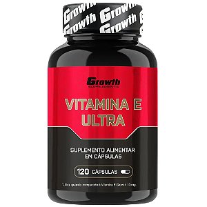 Vitamina E Ultra - 120 Comprimidos - Growth Supplements