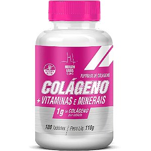 Colágeno com Vitaminas e Minerais - 100 Tabletes - Health Labs