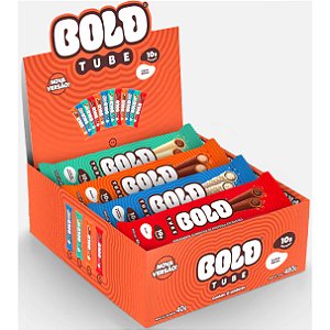 Bold Tube Barrinha Tubetes de Proteína (Caixa Mista - 4 Sabores) - 12 Unid x 40g cada (480g) Bold Snacks