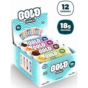 Barra Bold Crunch - 18g Proteína por Barrinha - 12 Unid x 60g (720g) - Bold Snacks (Caixa Mista)