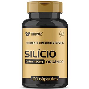 Silício 490mg - 60 Cápsulas - Muwiz (Cabelo Pele Unhas Suplemento Beleza)